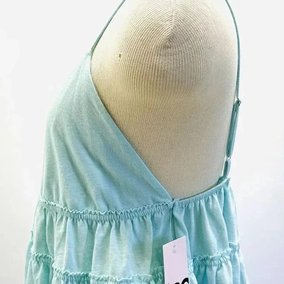NWT SO GOODS FOR LIFE Juniors Sleeveless Straps Pullover V-Neck Blue Top Large - Picture 7 of 10